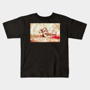 "Barn Swallow Baby Trio" #2 - Fluid Art Kids T-Shirt